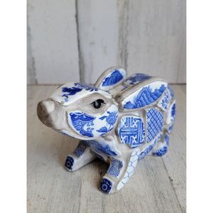 Nancy Lopez‎ 1980 rabbit mosaic pottery figure vintage